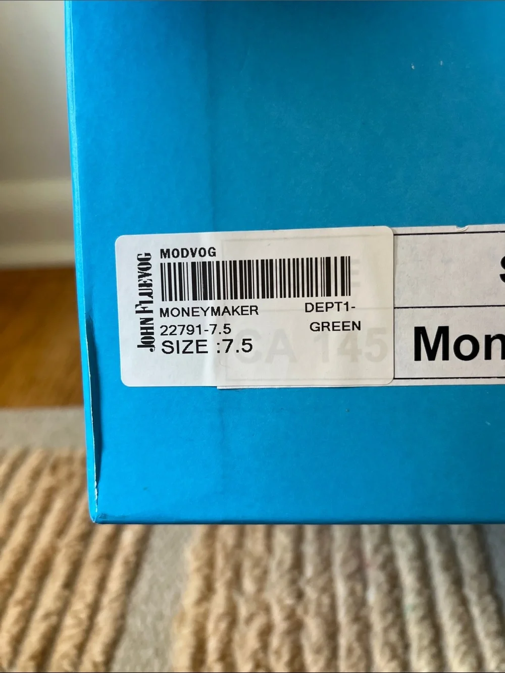 John Fluevog “Moneymaker” - green + black -  size 7.5 mens, 9.5 womens
